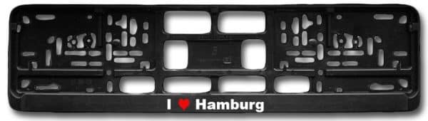 I love Hamburg - Kennzeichenhalter von KennzeichenCenter