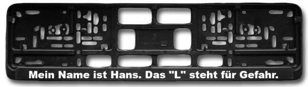 Kennzeichenhalter - Hans