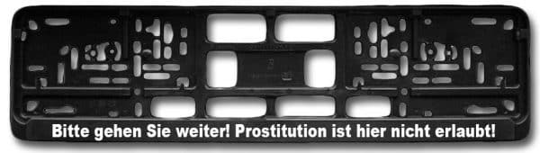 Kennzeichenhalter - Prostitution