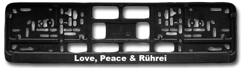 Kennzeichenhalter - Love, Peace & Rührei